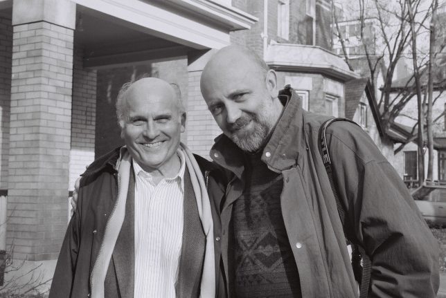 Ryszard Kapuściński z Markiem Kusibą w Toronto, grudzień 1996. Fot. Diana Kuprel